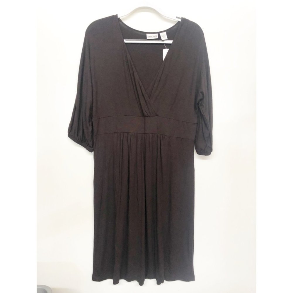 Chico's Long Sleeve Brown Dress Size XL